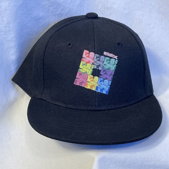 Roblox Blocky Square Youth Black Snapback Gaming Anime Cartoon Hat Cap Adjustabl - Picture 2 of 12
